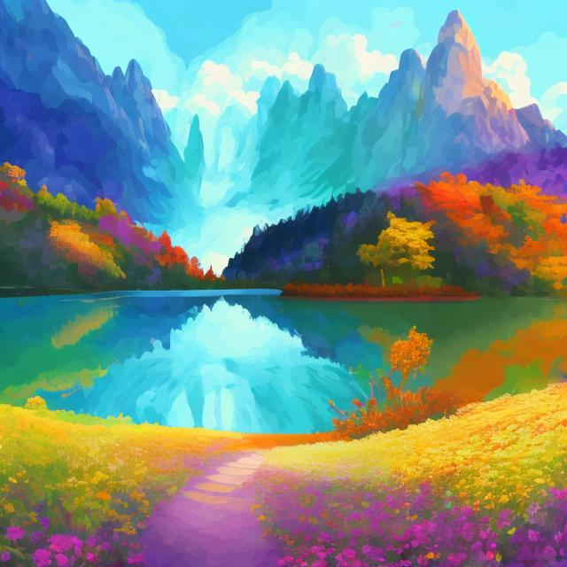 Prompt: "Create an artistic expression, whether a painting, digital artwork, or any visual representation, inspired by the harmony between a person and the natural landscape depicted in the image."
