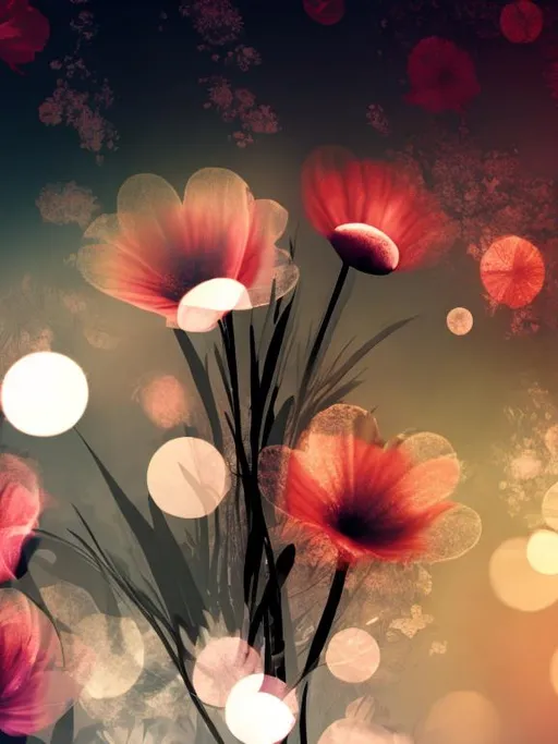Prompt: flowers background, image highlights
