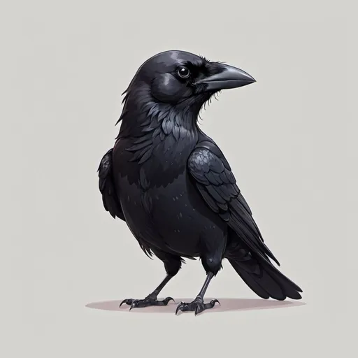 Prompt: crow, cute, animated, drawing

