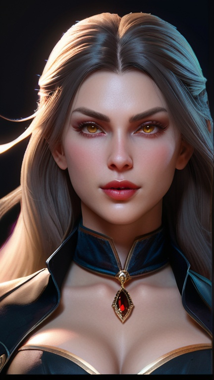 Prompt: ull body photo of a sensual human female that is a vampire hunter head and shoulders portrait, 8k resolution concept art portrait by Greg Rutkowski, Artgerm, WLOP, Alphonse Mucha dynamic lighting hyperdetailed intricately detailed Splash art trending on Artstation triadic colors Unreal Engine 5 volumetric lighting