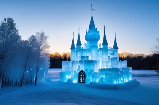 Seekpro Winter Christmas Holiday Princess Frozen Castle Snow