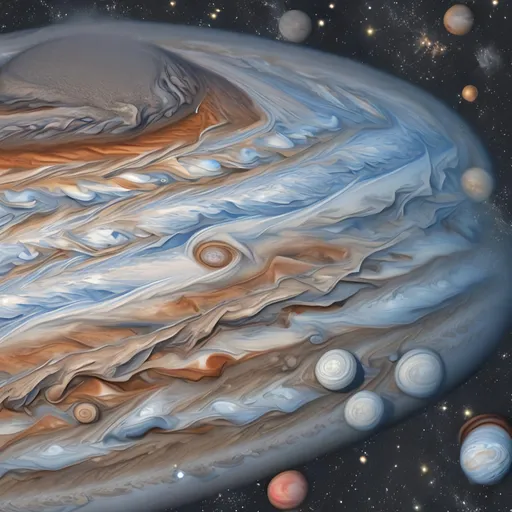 Prompt: Paint a picture of jupiter

