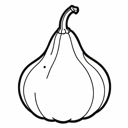 Prompt: Make a gourd outline Coloring picture.