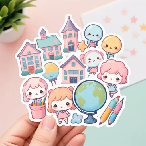 Prompt: Kawaii, cute, cartoon illustration of a dreamy school classroom, pastel color palette, adorable and quirky school supplies, cute characters, dreamy and whimsical atmosphere, soft and gentle lighting, high quality, detailed, cartoon, adorable, school supplies, pastel colors, dreamy atmosphere, cute characters, whimsical, soft lighting