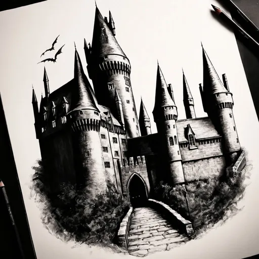 Prompt: disegna hogwards