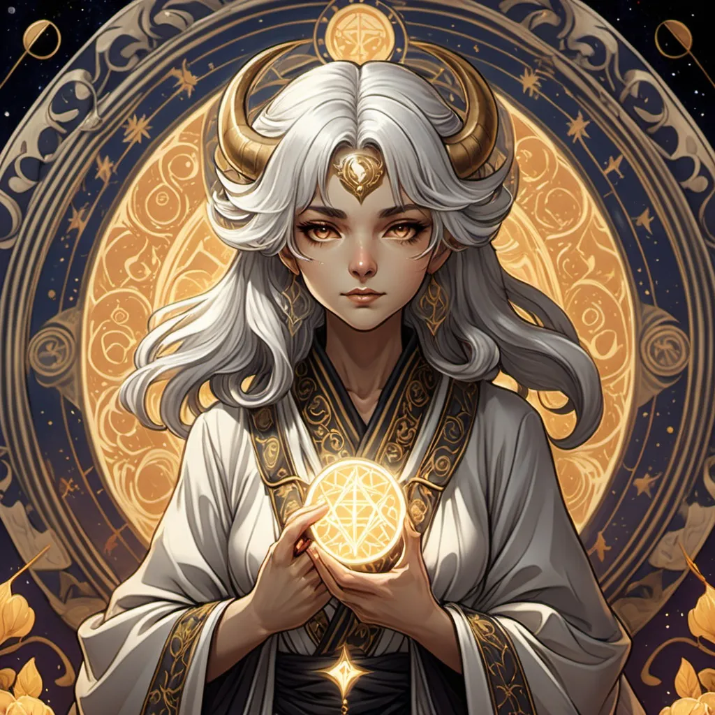 Prompt: tarot card Anime illustration, a silver-haired woman, detailed ornate cloth robe, dramatic lighting

Crie uma imagem dos signos sol em leão  lua em aries e ascendente em capricornio  três amigos