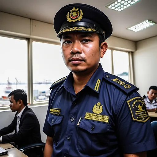 Prompt: Bayangkan seorang pria yang berjuang untuk mempertahankan keamanan dan kedaulatan Indonesia sebagai pejabat imigrasi. Namanya Adi, seorang petugas imigrasi yang berdedikasi di salah satu pelabuhan tersibuk di Indonesia. Setiap hari, Adi bekerja tanpa kenal lelah untuk memastikan bahwa orang-orang yang memasuki dan meninggalkan negara ini melakukannya sesuai dengan hukum dan aturan yang berlaku.

Adi menghadapi berbagai tantangan, mulai dari penyelundupan manusia hingga ancaman terorisme. Meskipun tekanan dari berbagai pihak sangat tinggi, Adi selalu menjaga integritasnya dan bekerja dengan penuh empati dan profesionalisme. Dia tahu bahwa di balik setiap paspor dan visa, ada cerita hidup yang unik dan berharga.

Bagaimana Adi menghadapi tekanan dan ancaman dalam pekerjaannya sehari-hari? Apa langkah-langkah yang dia ambil untuk menjaga keamanan nasional tanpa mengabaikan kemanusiaan dan keadilan? Tuliskan kisah yang menggambarkan perjuangan Adi dalam melindungi Indonesia sebagai pejabat imigrasi.