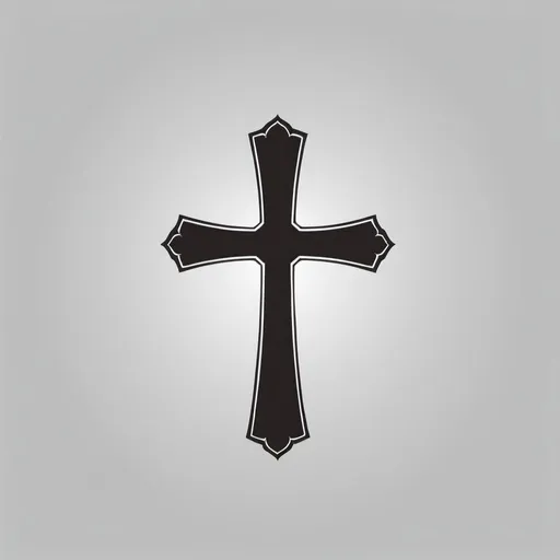 Prompt: a one color christian cross, no background, that looks modern and simple and cool