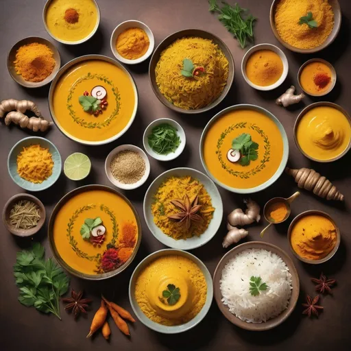 Prompt: food that contains curcumin
