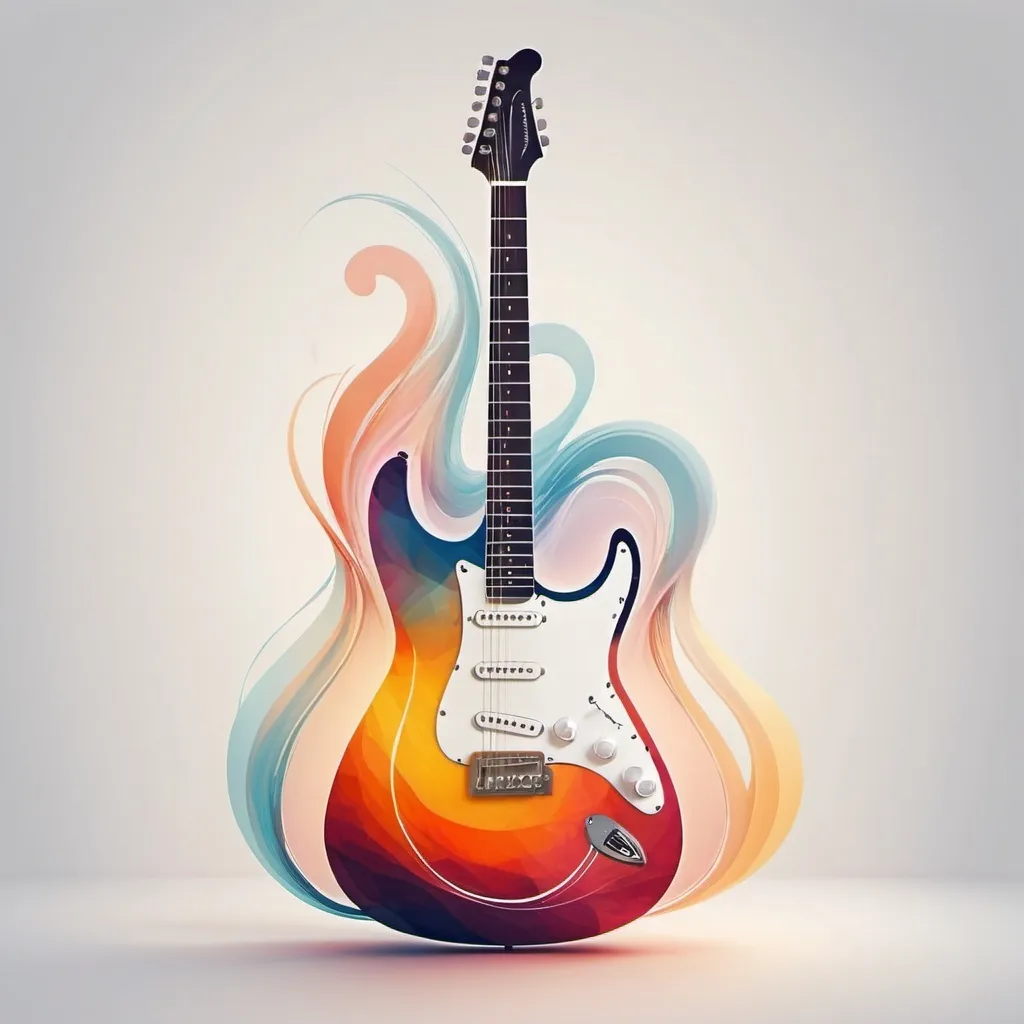 Prompt: abstract soft guitar