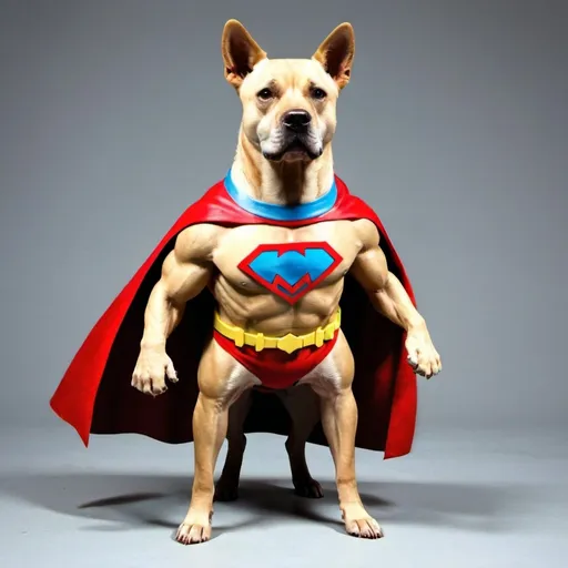 Prompt: dog-man superhero

