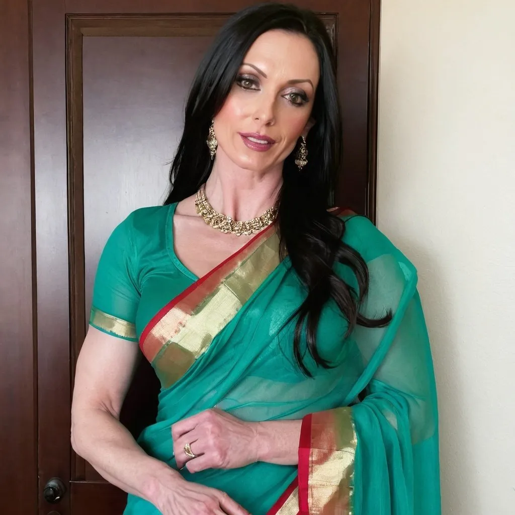 Kendra Lust Wearing A Saree