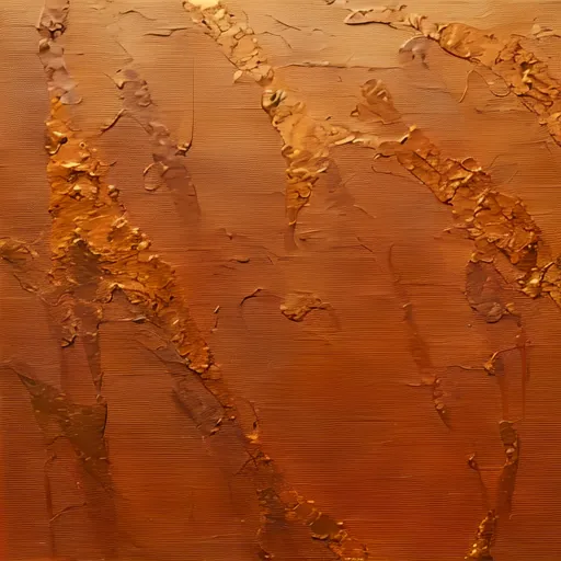 Prompt: Textured art with orange and gold
