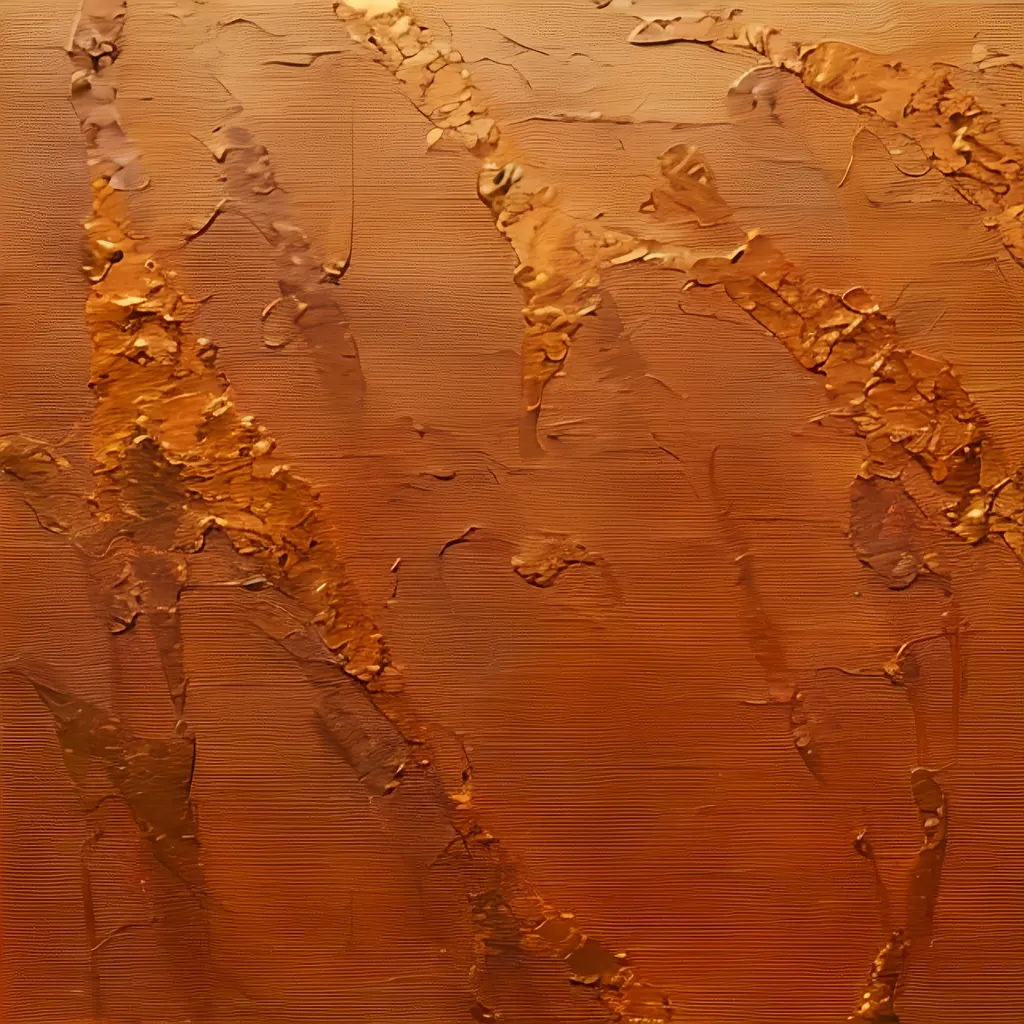 Prompt: Textured art with orange and gold