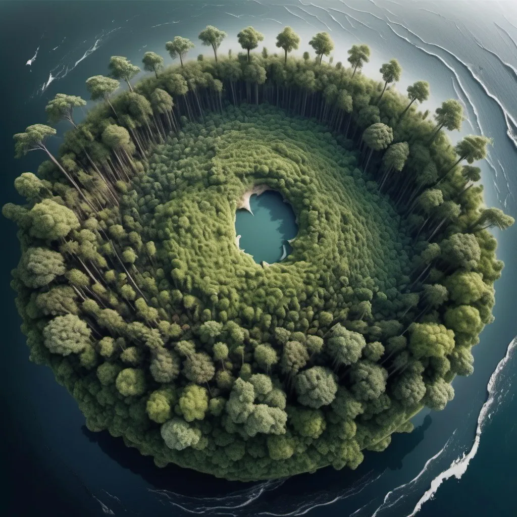 Prompt: It is 2500. The world has gone through a lot of removal of trees and ecosystems are very unstable with animals in extinction. Climate change has happened. Show me an image of how the world looks like with humans and organisms.