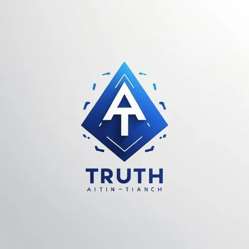 Prompt: create a modern logo for an ai company name "Truth Ai" with a blue and white theme. Make sure "Truth AI" is spelled correctly.