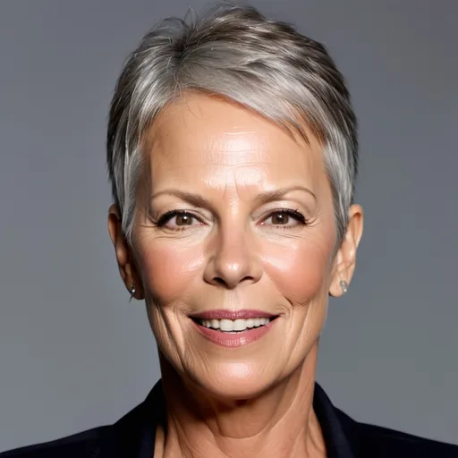 Prompt: What would Jamie Lee Curtis and Jamie foxx look like combined/merged?