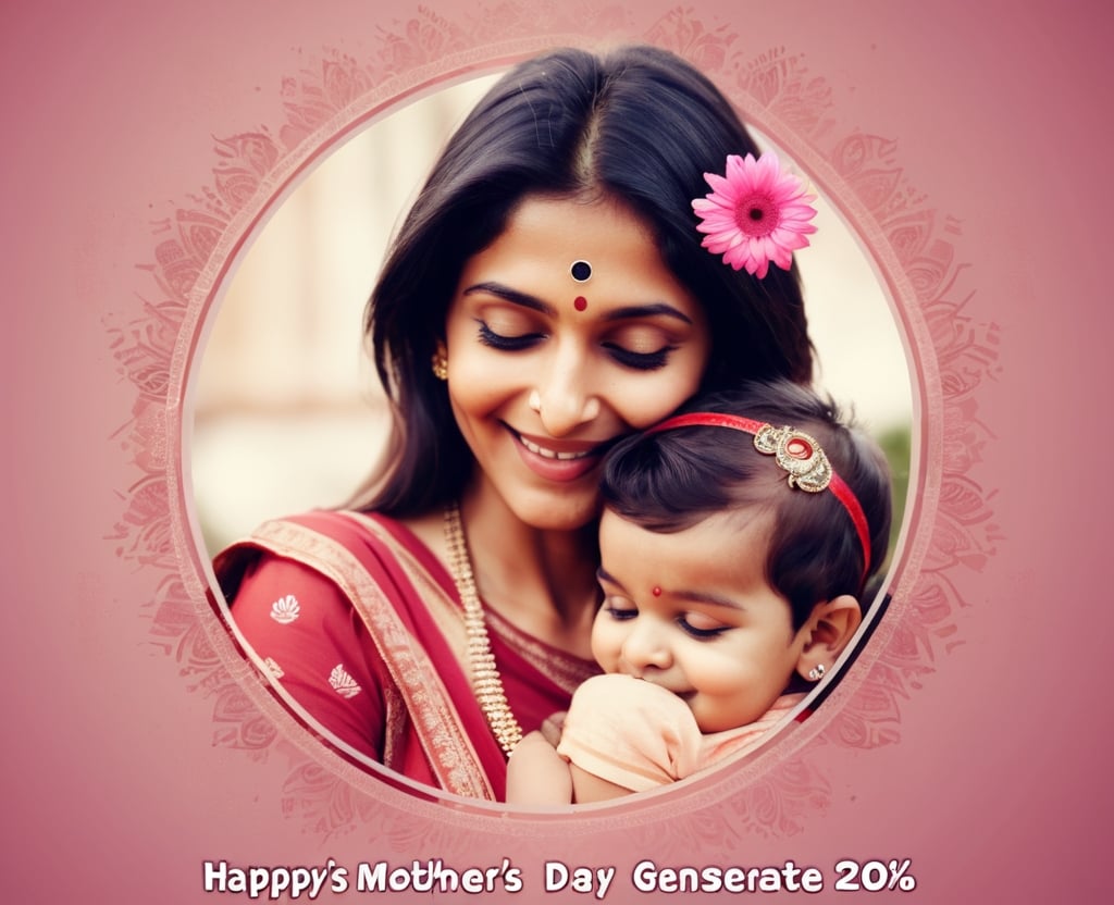 Prompt: Generate mothers day images indian style, instagram post