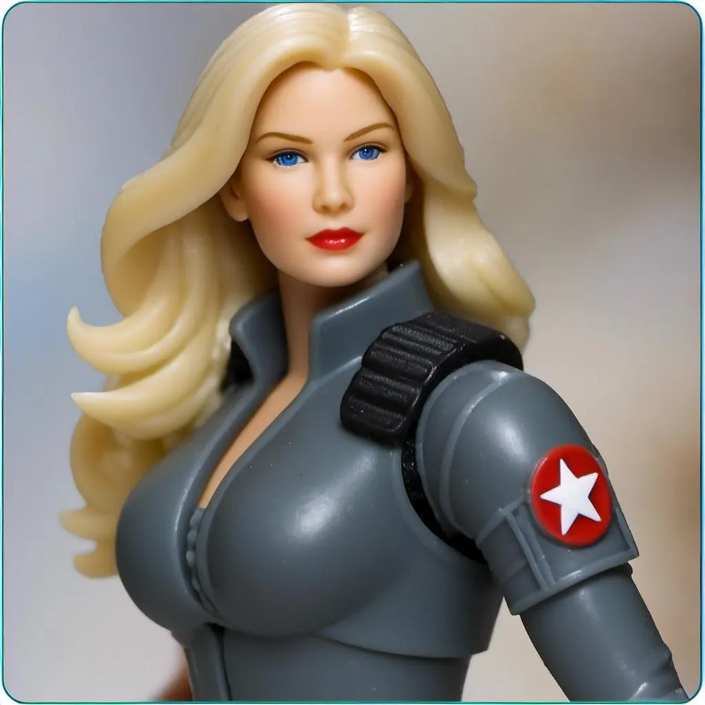 Prompt: <mymodel> A card used for packaging an action figure in the style of Hasbro's G.I. Joe: A Real American Hero line of figures