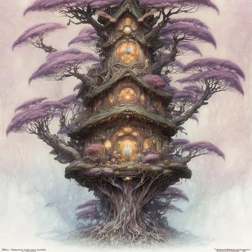 Prompt: Radagast the Brown in an illustration by Yoshitaka Amano, Daniel Merriam, fantasy art, yukito kishiro, a detailed painting, The Art of Yoshitaka Amano