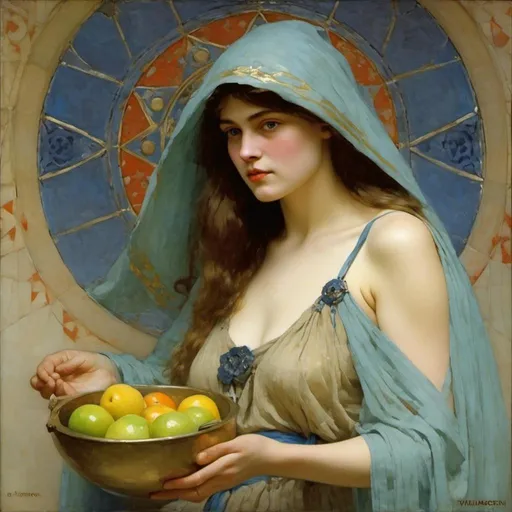 Prompt: Painting of a sorceress by William Henry Margetson <mymodel>