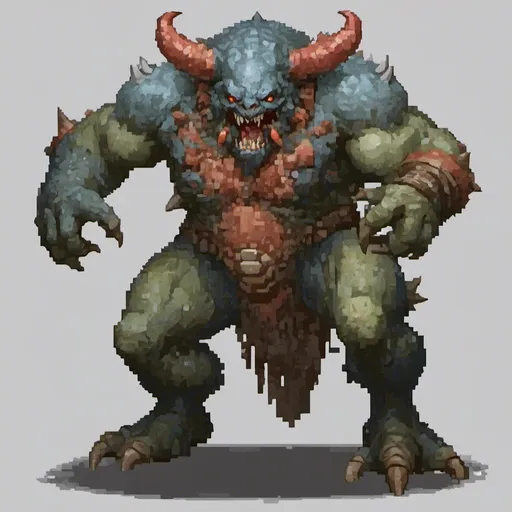 Prompt: <mymodel> 16-bit pixelated jrpg style enemy monster