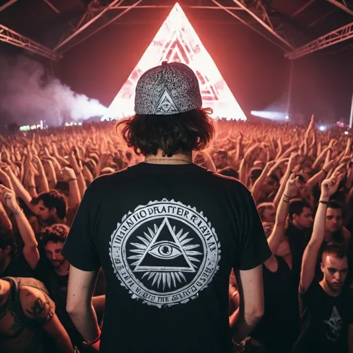 Prompt: A revolution being won by illegal ravers against the illuminati