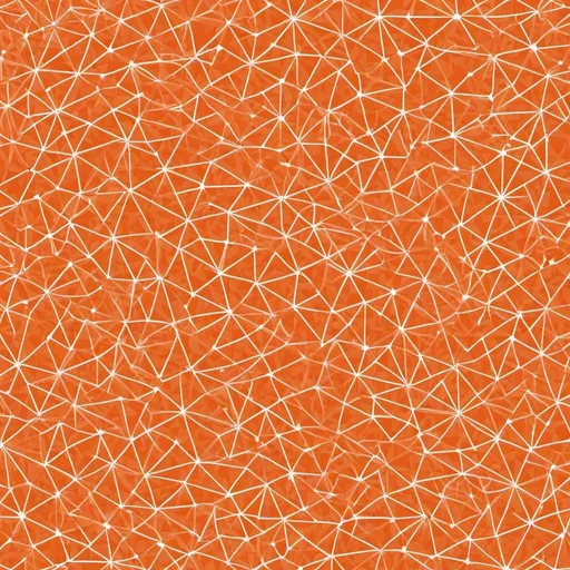 Prompt: Make a random orange-colored design with a random geometry pattern and white background.