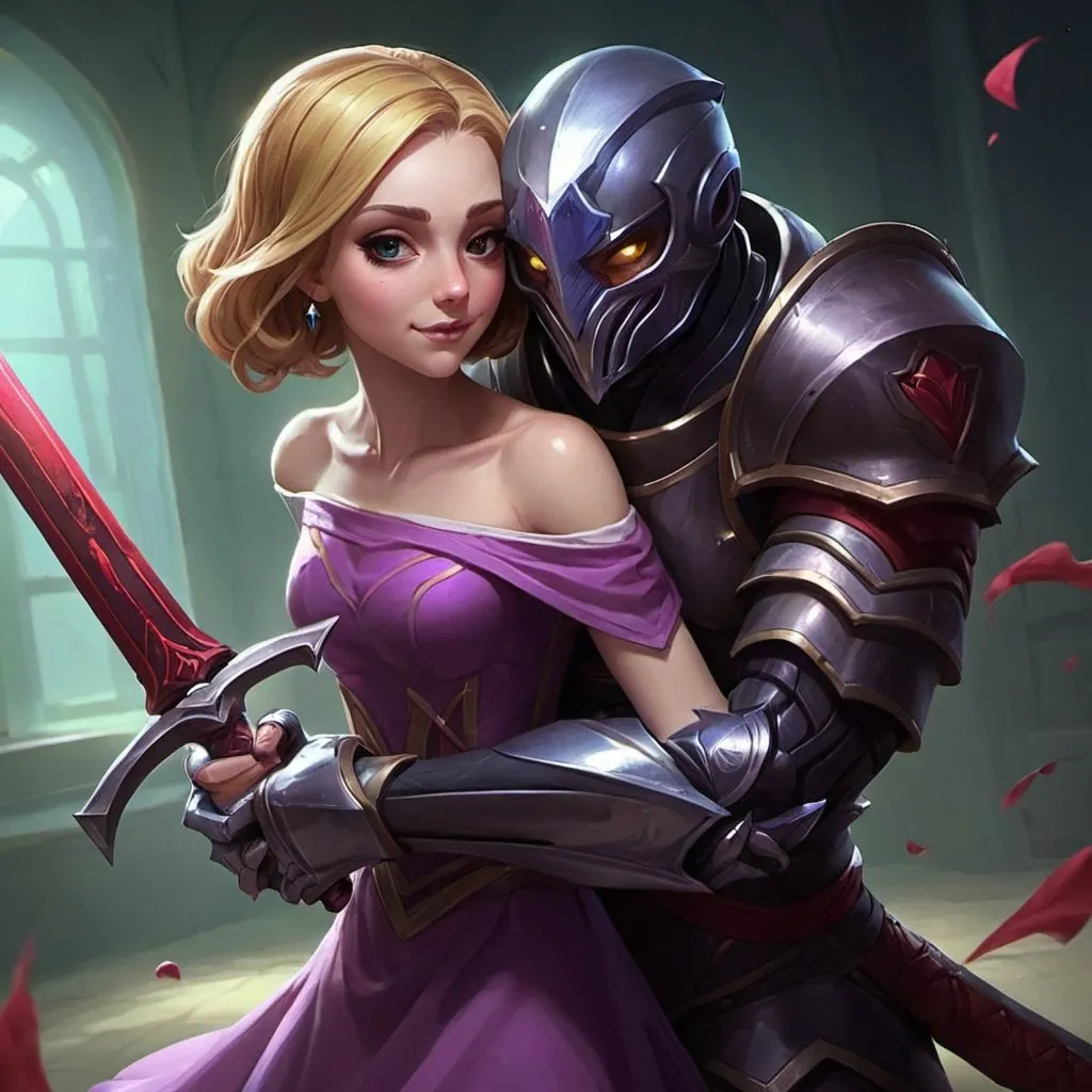 League of legends orianna with zed in hug Stabbing z...