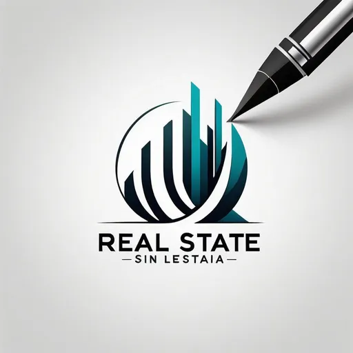 Prompt: Crea un logo de Real State sin letras solo logo, y un fondo para el logo Que sea profesional y con buena definición sin errores, haz tú mejor obra de arte sin errores de ortografía.