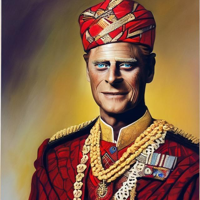 Prompt: African Prince Philip traditional 