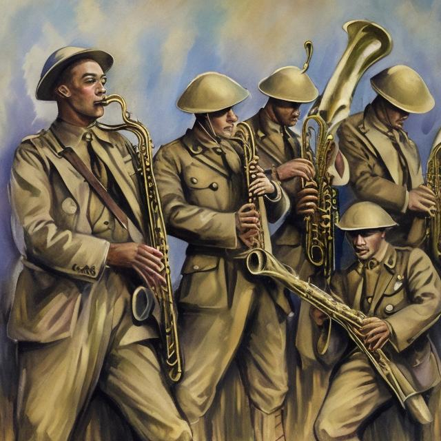 Prompt: WW1 jazz trench