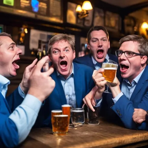 Prompt: Tories going mental in pub