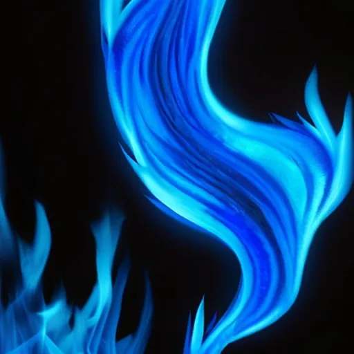 Prompt: blue fire