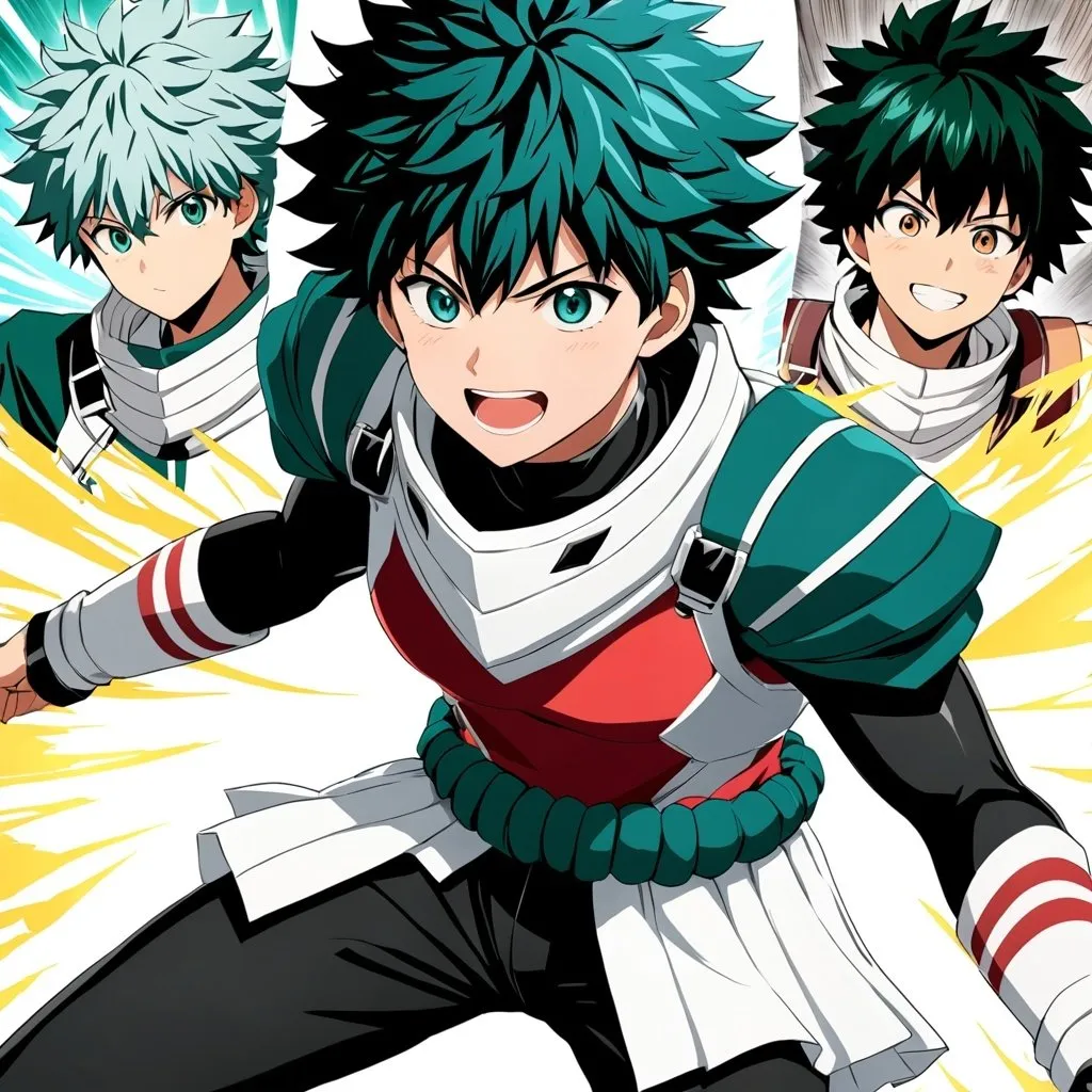 Prompt: Izuku Mdoriya full cowling 100% all for one