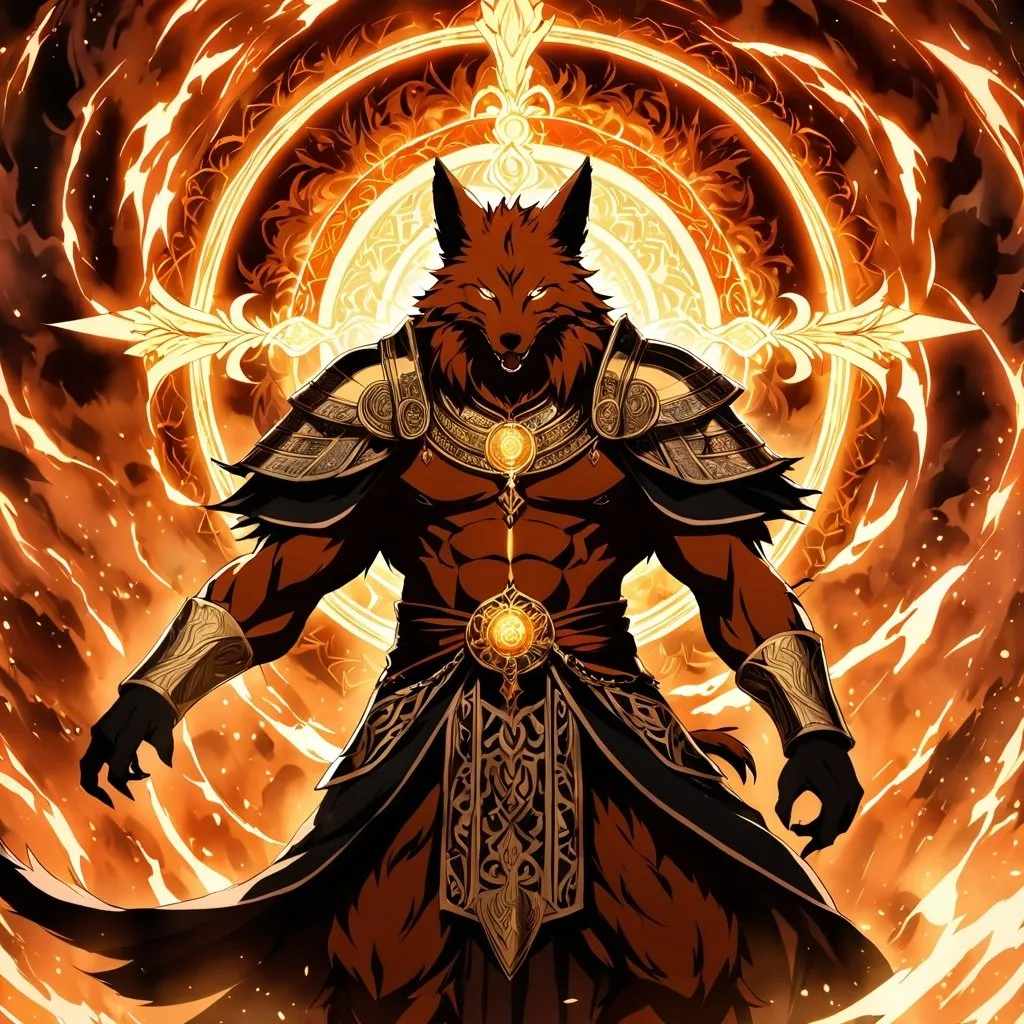 Prompt: Anime artwork of a wise and holy fenic fox beast-man priest cleric, battling demons from hell, intense and focused gaze, detailed robes with intricate patterns, radiant holy aura, dramatic lighting, highres, ultra-detailed, anime, fantasy, intense battle, holy, detailed robes, dramatic lighting, radiant aura, demons, intense gaze