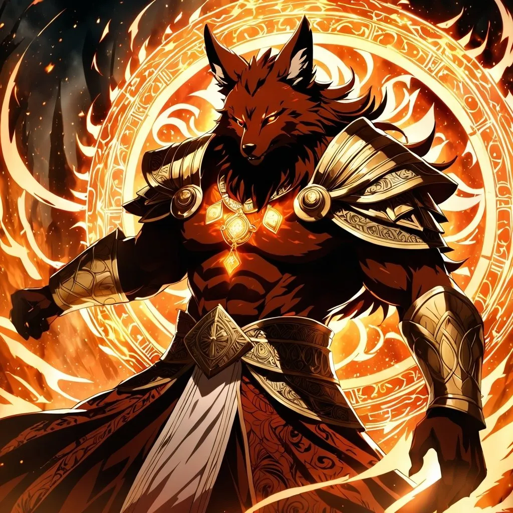 Prompt: Anime artwork of a wise and holy fenic fox beast-man priest cleric, battling demons from hell, intense and focused gaze, detailed robes with intricate patterns, radiant holy aura, dramatic lighting, highres, ultra-detailed, anime, fantasy, intense battle, holy, detailed robes, dramatic lighting, radiant aura, demons, intense gaze