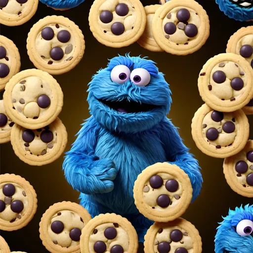 Prompt: cookie monster
