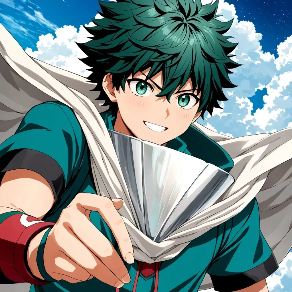 Prompt: Izuku Mdoriya full cowling 100% all for one