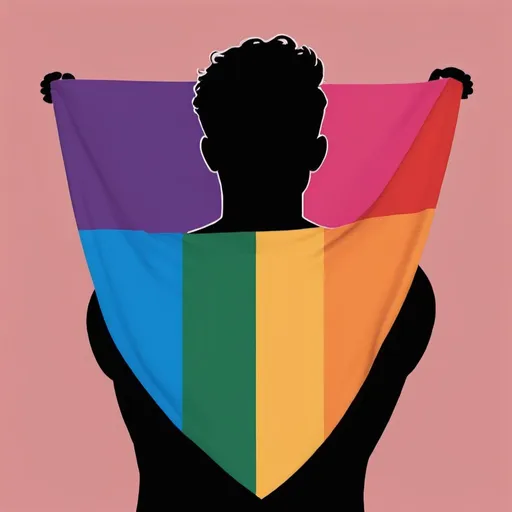 Prompt: the man loving man pride flag