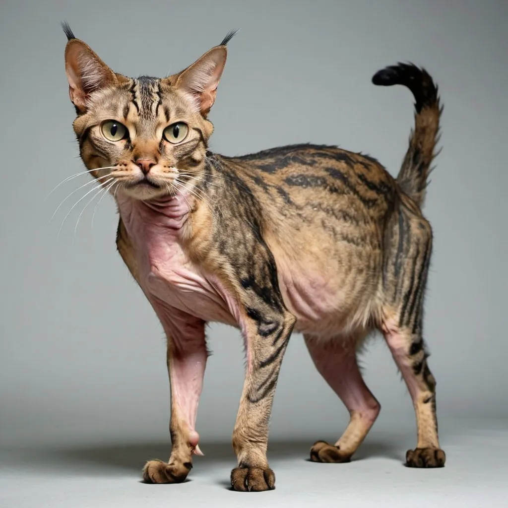 Prompt: full body of an extremely ugly cat