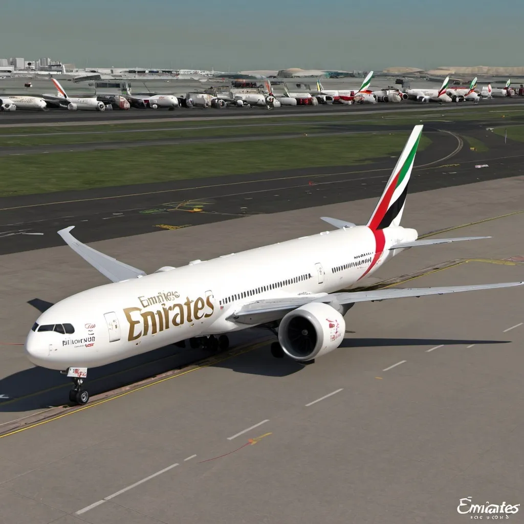 Prompt: Boeing 777-300ER livery:emirates