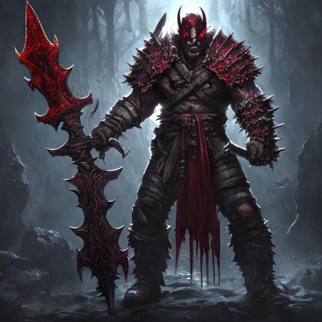 Prompt: The Bloodbane Berserker 