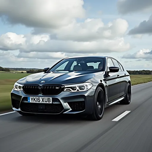 Prompt: BMW m5 test drive