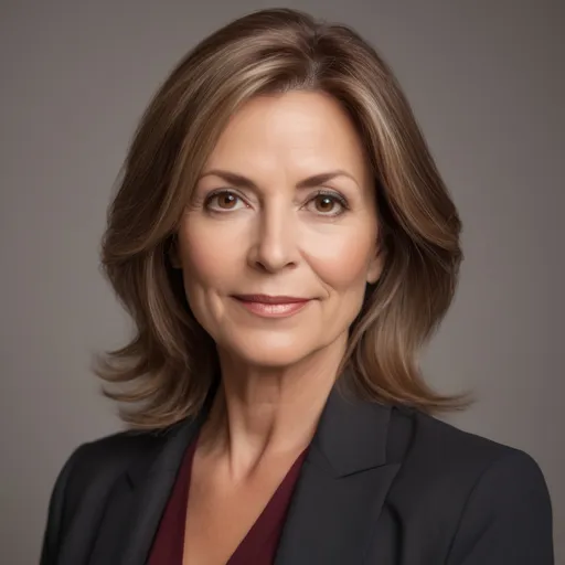Prompt: A stunning and elegant 50-year-old woman, professional and confident, with striking gazing eyes and a warm, intelligent expression. She is a relationship coach, exuding wisdom, empathy, and charisma. Her appearance is graceful and mature, with well-groomed shoulder-length hair (chestnut brown with subtle highlights), minimal but tasteful makeup, and a stylish, modern business outfit (blouse and blazer or smart dress). The portrait should feel polished and suitable for a book cover or professional website. Soft lighting, neutral or softly blurred background. She should look approachable, successful, and beautiful, conveying both inner strength and warmth."

Style Suggestions (Optional for OpenArt AI tags):

Realistic

Professional portrait

Soft studio lighting

Medium close-up

Cinematic detail

4K resolution

Business casual attire

Confident gaze