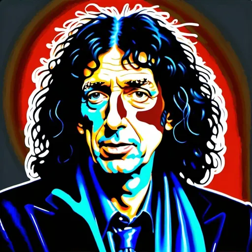 Prompt: Ultra realistic painting of Howard stern with long brush strokes