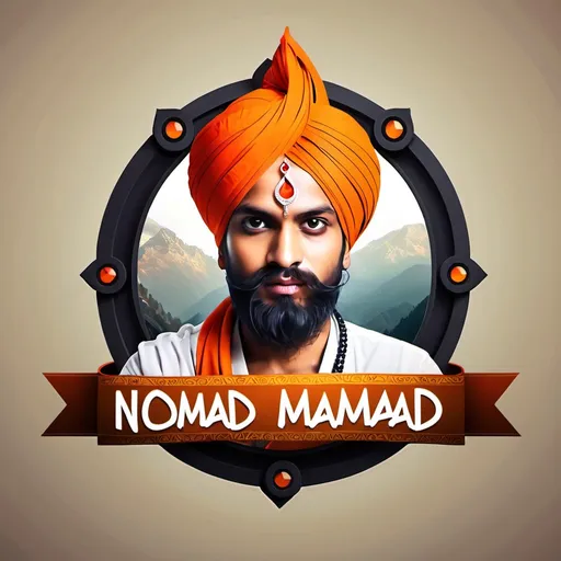 Prompt: make a banner for yt channel name nomad maharaj 