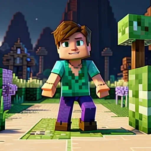 Prompt: Minecraft steve