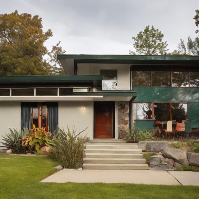 Prompt: Mid century modern house