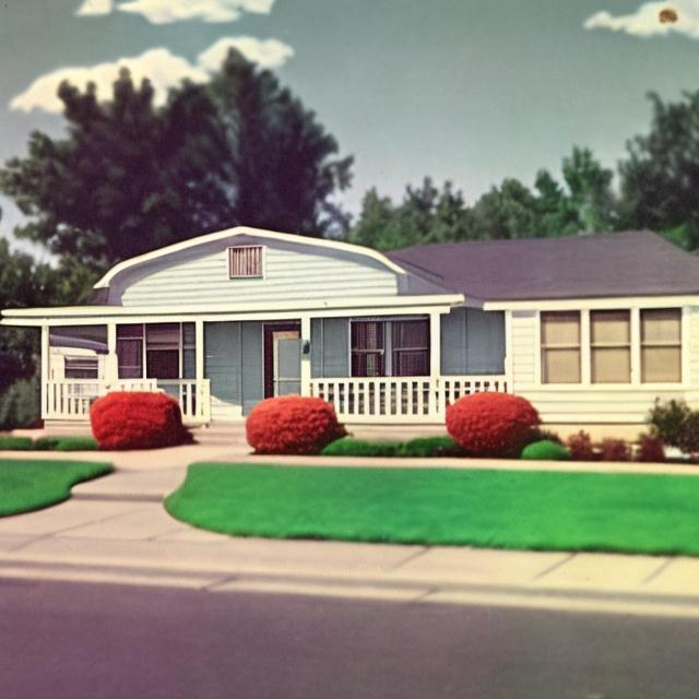 Prompt: 1950's style suburban neighborhood 